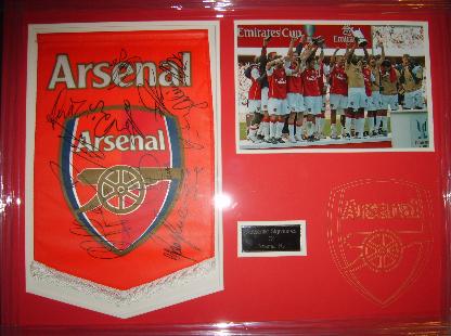 Arsenal pennant signed by various legends