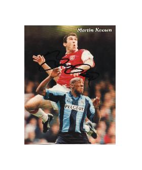 Martin Keown in Arsenal colours signed