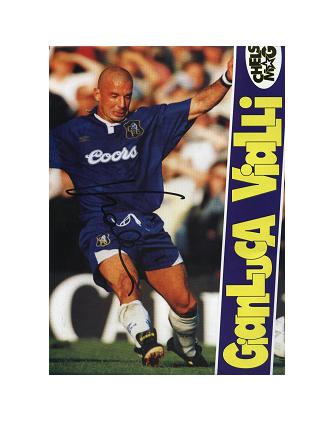 Gianluca Vialli signed Chelsea pic