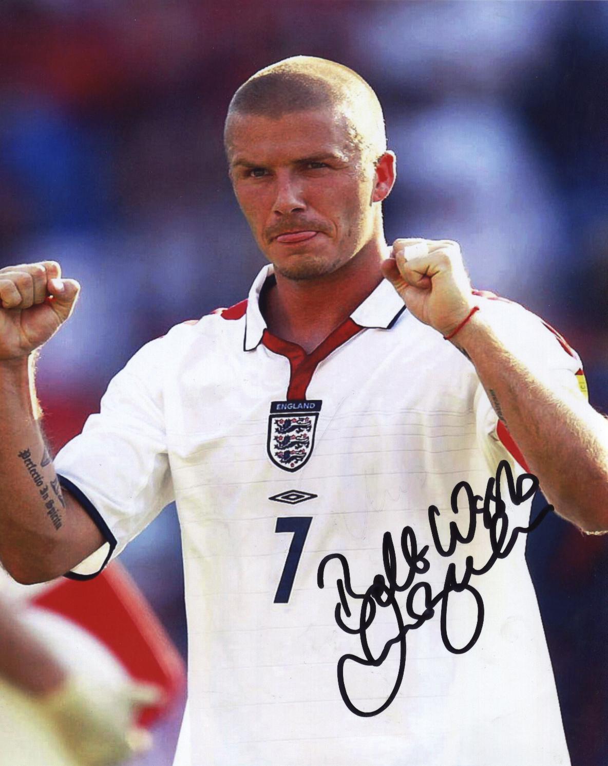 David Beckham signed photo
