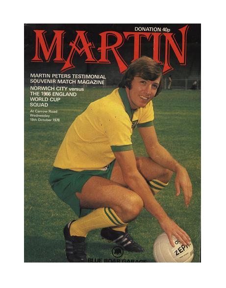 Martin Peters Norwich City Testamonial programme