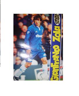 Gianfranco Zola in home action for Chelsea 
