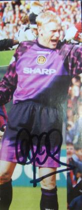 Manchester United legend Peter Schmeichel signed magazine picture