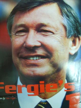 Sir Alex Ferguson signed magazine picture