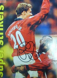 Ole Gunner Solskaer signed magazine picture