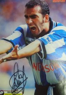 Paulo Di Canio in Sheffield Wednesday colours signed magazine picture