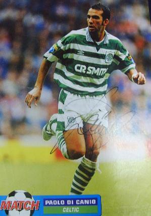 Celtic star Paulo Di Canio signed magazine picture