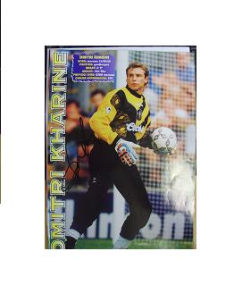 Chelsea goalkeeper Dmitri Kharine singed magazine picture