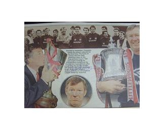 Sir Alex Ferguson signed magazine picture