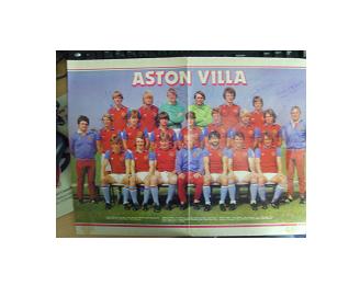 Aston Villa multi signed team pic from magazine