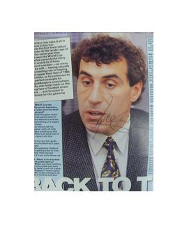 Peter Shilton signed magazine page