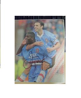 Aston Villa star Ian Taylor signed magazine picture