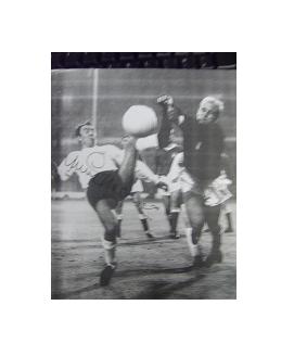 Jimmy Greaves signed b/w copy picture