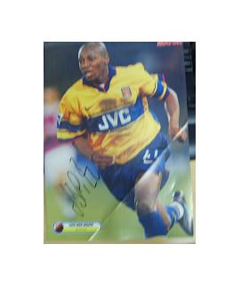 Luis Boa Morte Arsenal  signed magazine picture