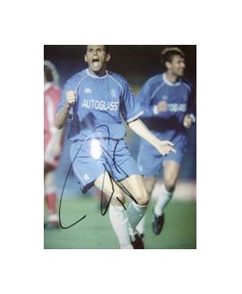 Chelsea star Gus Poyet signed glossy picture