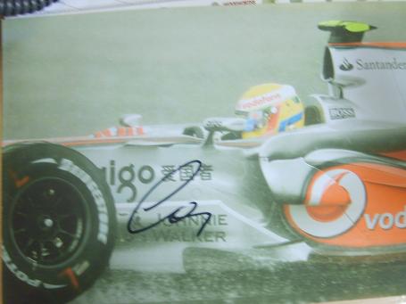 Lewis Hamilton signed photo