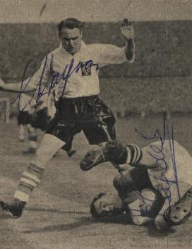 Charlie Wayman Preston  and Saunders WBA signed cup final picture