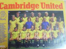 Cambridge United FC multi signed team picture