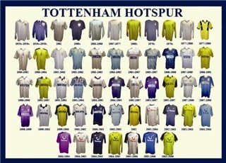 Tottenham shirts over the years