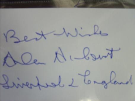 Alan a'Court Liverpool, England autograph