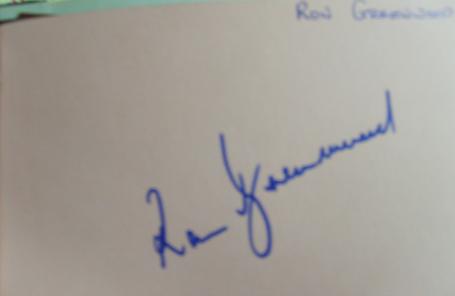 Ron Greenwood autograph