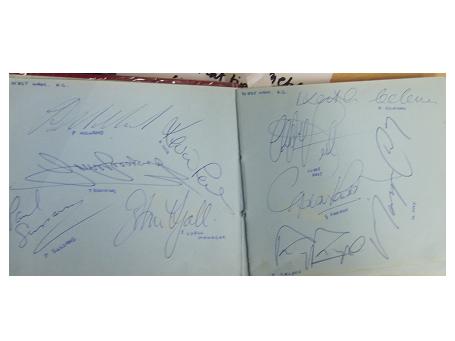 West Ham autographs including Paddon & Lyall