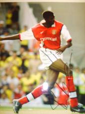 Kanu Arsenal player now pop star signed photo