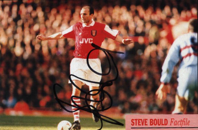 Arsenal star Steve Bould signed magazine picture