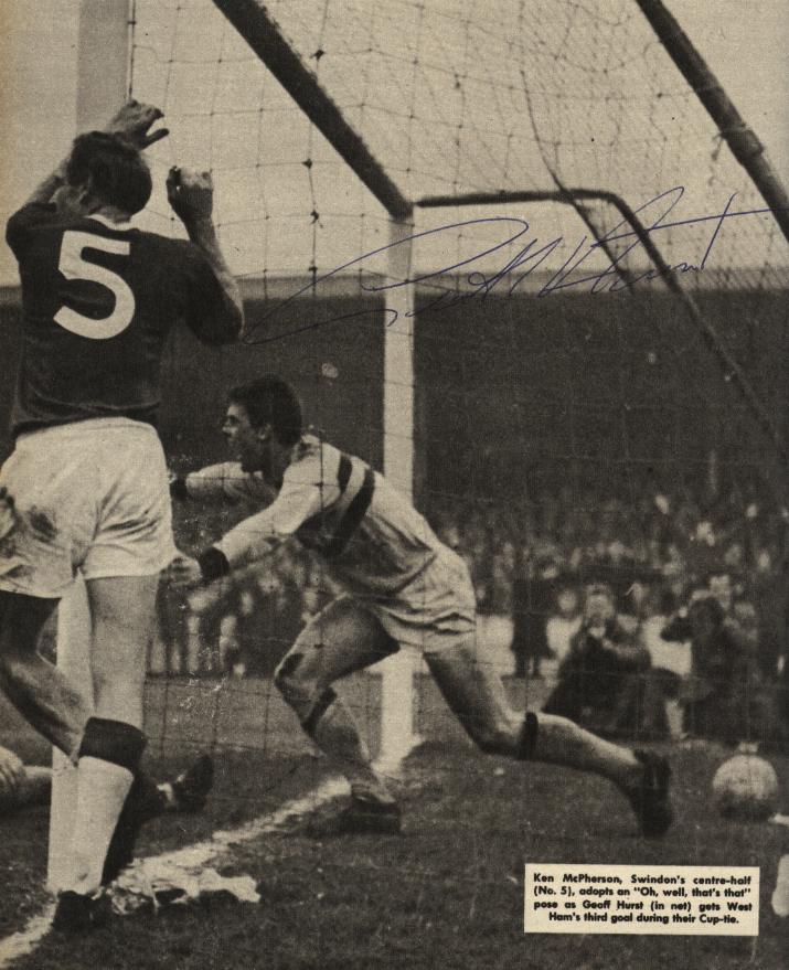 Sir Geoff Hurst in action for West Ham