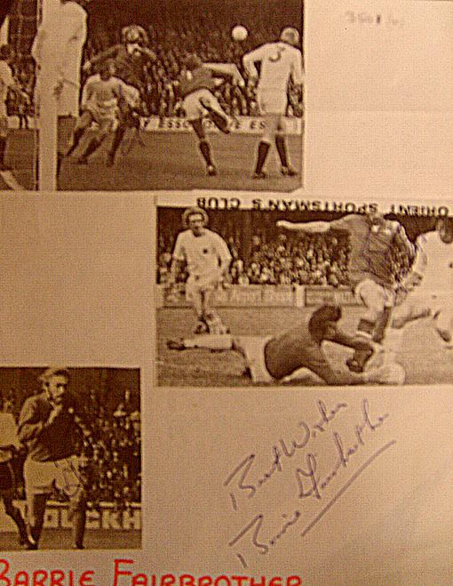 Barrie Fairbrother signed 4 times action pictures