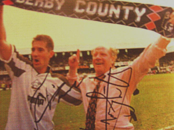 Derby County manager Jim Smith signed magazine picture