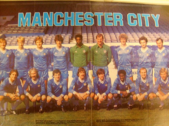 Manchester City multi signed team magazine picture #1