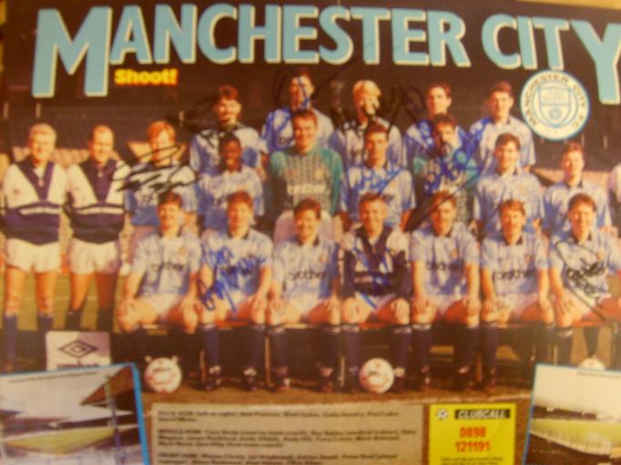 Manchester City multi signed team picture #2