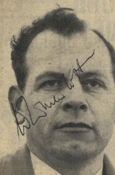Walter Winterbottom England manager signed press picture