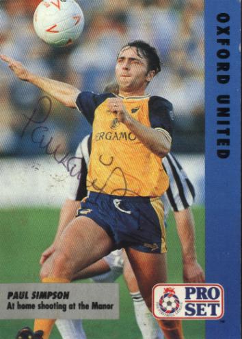 Oxford United's Paul Sampson signed magazine picture