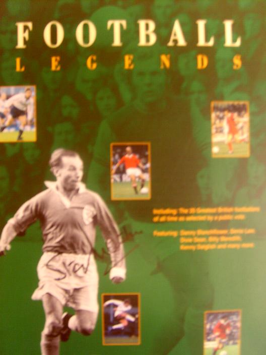 Sir Stanley Matthews signed football book