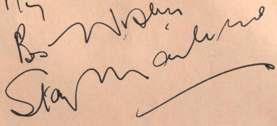 Stanley Mathews signature on plain paper