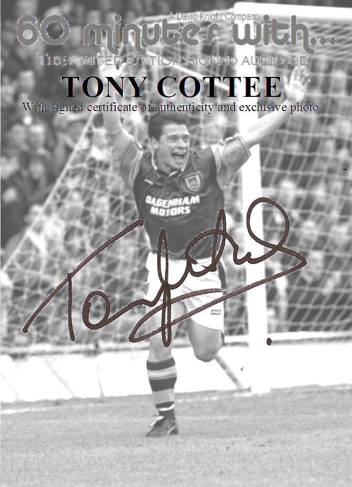 West Ham striker Tony Cottee signed  audio CD 