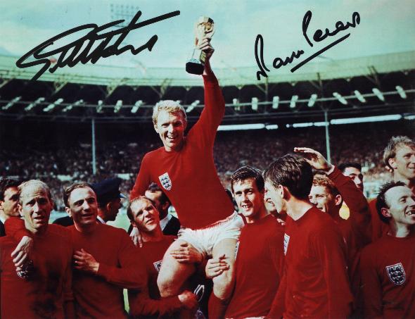 Geoff Hurst and Martin Peters signed  photo 