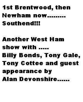 Vip tickets for West Ham show 