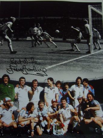 Trevor Brooking signed West Ham image scoring ther FA cup goal in 1980