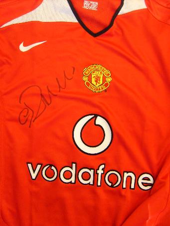 Manchester United home shirt signed by Ronaldo