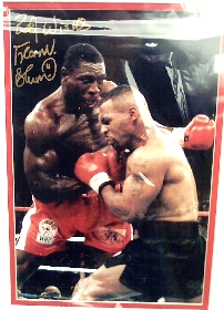 Mike Tyson/Frank Bruno Signed Action Shot 