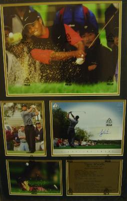 Tiger Woods genuine signed presentation