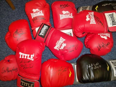 11 different Boxing gloves signed by legends and World Champions