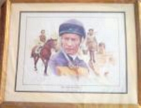 Lester Piggott Signed Print