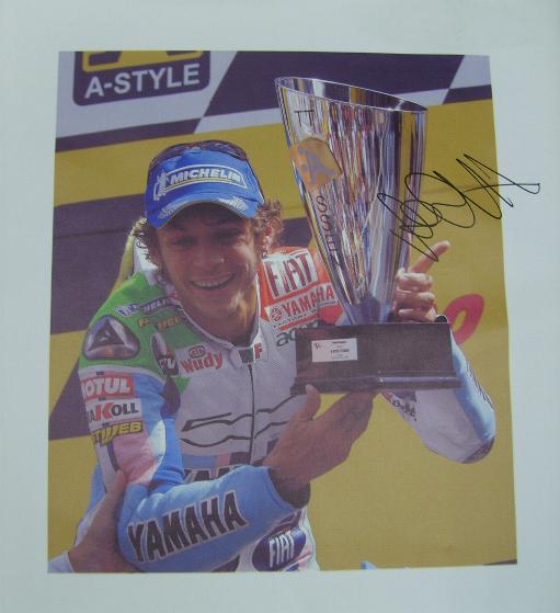 Valentino Rossi signed canvas