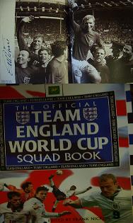 Geoff  Hurst  signed Team England book