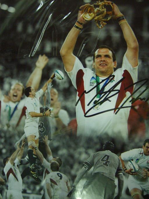 Martin Johnson England World cup captain now England Manager  signed print