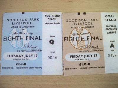 1966 rare items original Ticket application and 2 x tickets from 1966 